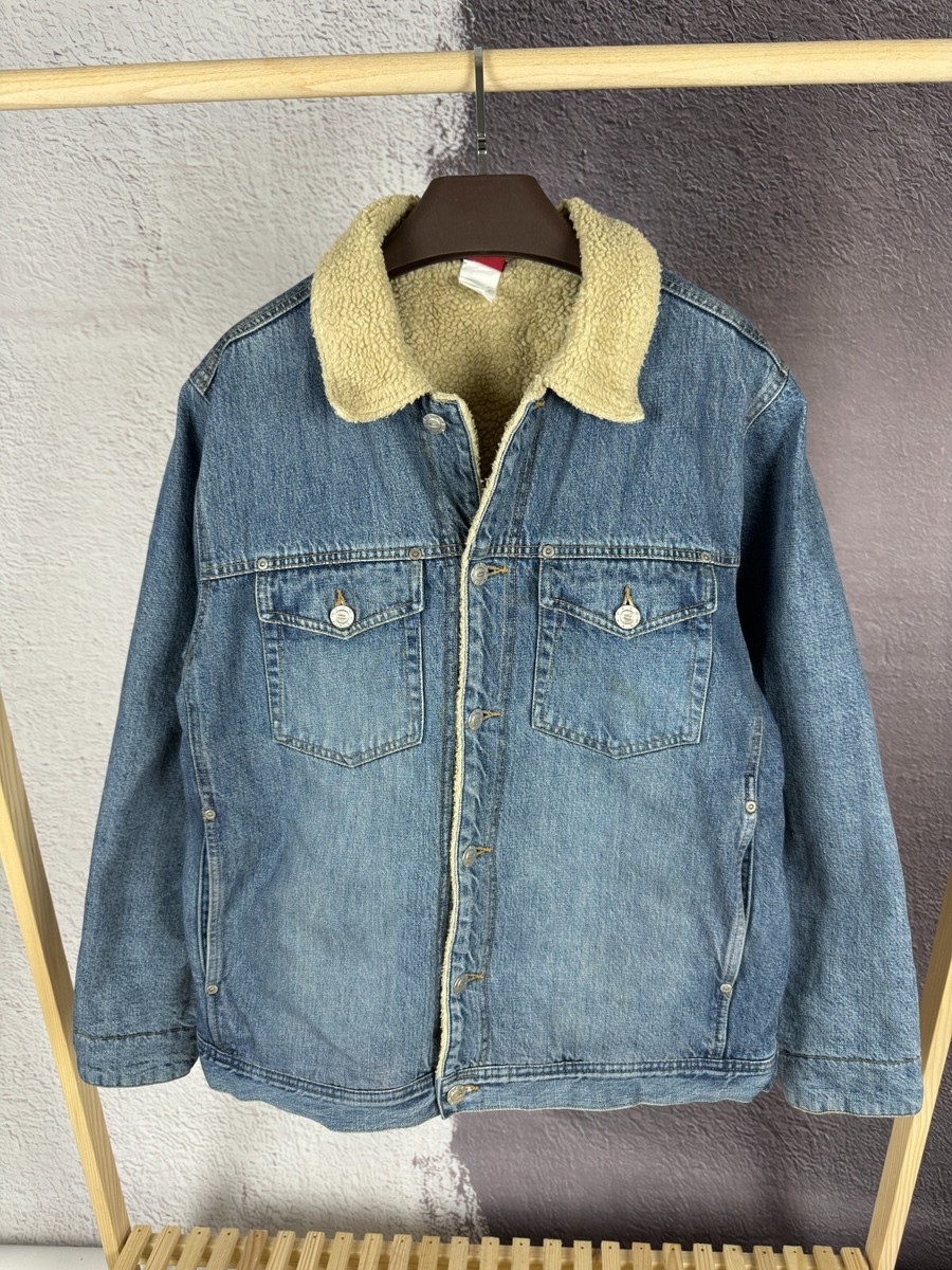 Vintage y2k Oakley Lined Sherpa Denim Jacket Four Pocket | eBay
