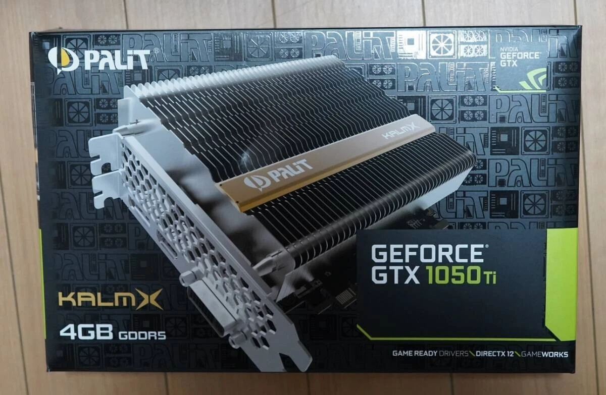 【動作確認済・希少ファンレス】GTX 1050Ti KalmX 箱付 美品 Palit GeForce GTX 1050 Ti KalmX 4GB Passive Fanless Graphics Card