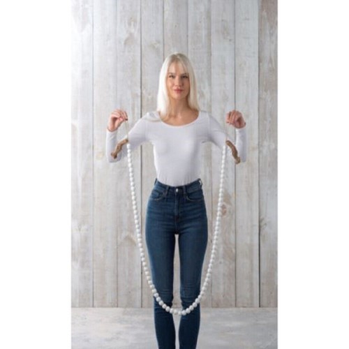 Ganz Oversized White Bead Garland 80 Inches Long - Picture 3 of 3