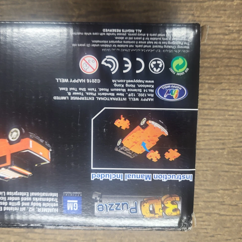 Rompecabezas de bloques Hummer H2 escala 1:32 70 piezas Happy Well nuevo en caja 57100 coche modelo con licencia Foto 3 de 4