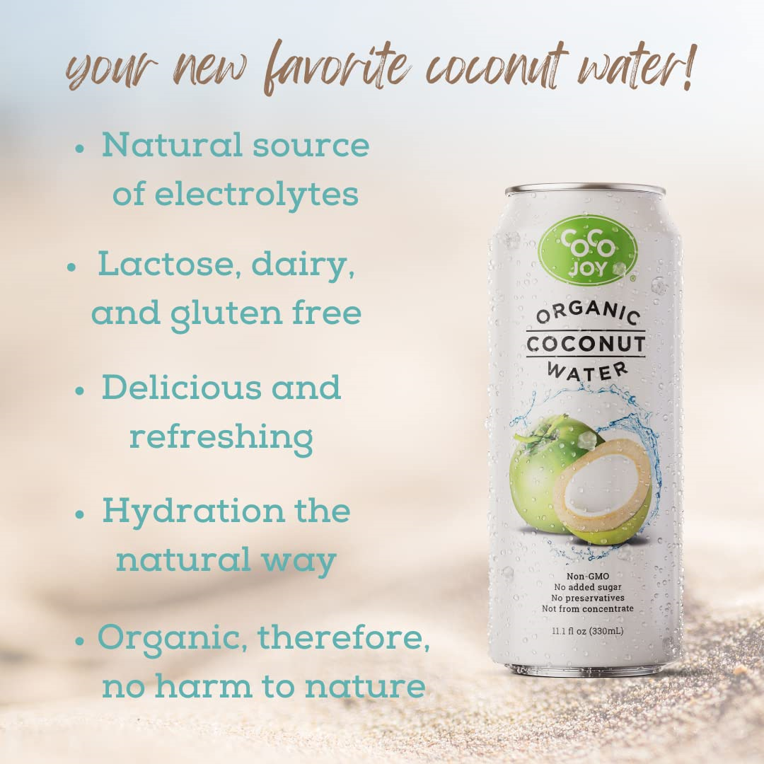 CoCo Joy All Organic Coconut Water, Natural and Fresh, NutrientRich