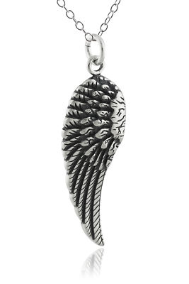 Engelsflügel Bettelkette - 925 Sterling Silber - Engelsflügel Denkmal 