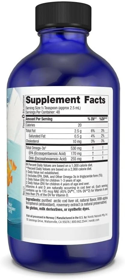 Líquido DHA para niños Nordic Naturals - Aceite Omega-3 DHA para niños, 4 oz. Foto 2 de 4