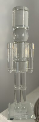 NEW Glass Nutcracker Figurine Christmas decor Viral Clear
