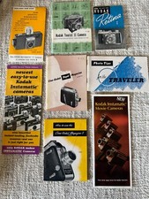 Lot of Vintage Camera Brochures  Manuals Eastman Kodak Pamphlets Rochester NY