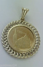 Medaille - Gemeinde Kirchehrenbach - eingefasst in 835er Silber