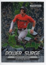 Justin Boyd 2022 Panini Prizm Draft Picks Baseball Power Surge Insert #PS-JB