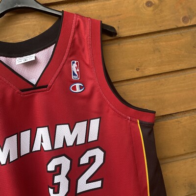 Vintage Shaquille O'Neal #32 Miami Heat Champion Jersey NBA