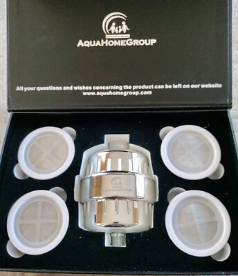 AquaHomeGroup Shower Filter System (4 pack of filters) ** FIX your HARD WATER