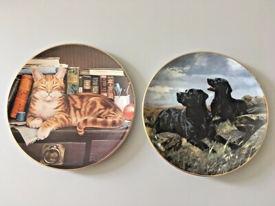 Royal Doulton Franklin Mint Labrador READY TO GO & Meet Marmaduke Cat Teller