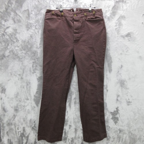 Scully Pants Men's 34X30 Brown Button Fly Range Wear Frontier Trousers Western
