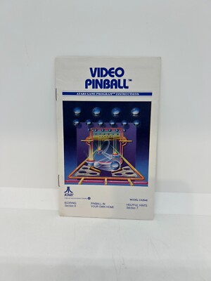 Anleitung zum Atari 2600 Spiel Video Pinball