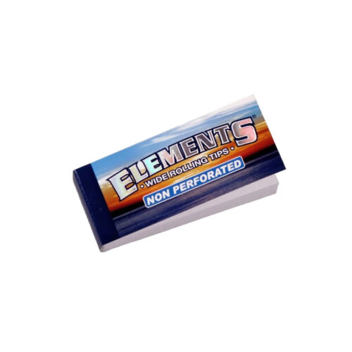 Elements NON-PERFORATED Cigarette Rolling Paper Filter Tips Pack of 25 Booklets - Foto 1 di 4