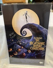 Glenn Walters & Debi Durst signed The Nightmare Before Christmas 11x17 BECKETT