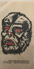 Original Vintage Wolfman Monster Werewolf Iron On Transfer