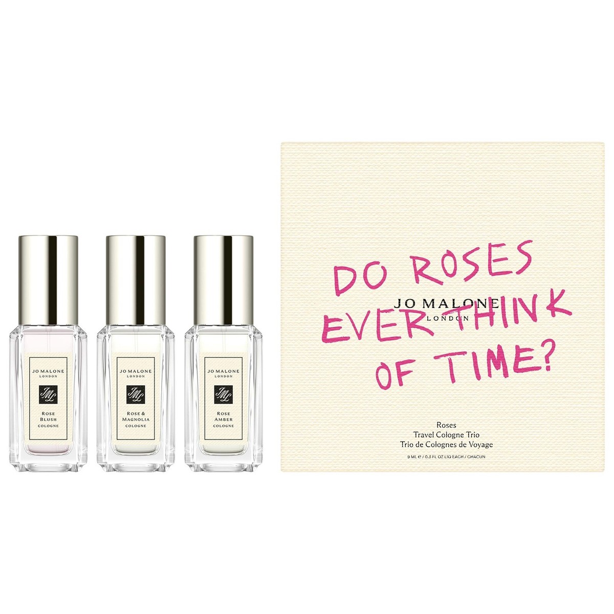 Jo Malone Do Roses Ever Think Of Time Travel Cologne Trio 9ml X 3