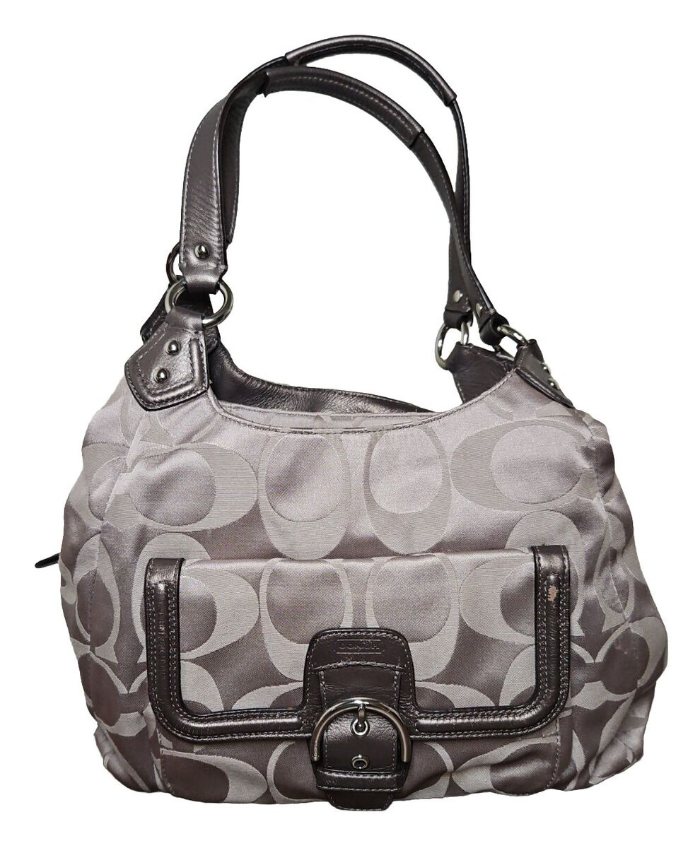 Coach Campbell Signature Metallic Hobo Bag Purse Shoulderbag Coach Campbell Signature Metallic Hobo Bag Purse Shoulderbag