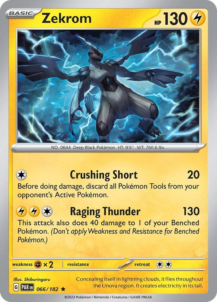 ホケモン Zekrom Pokemon S/V Paradox Rift 066/182 Holo Rare TCG NM | eBay