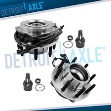 4WD Front Wheel Bearing Hubs Lower Ball Joints for Ford F-250 F-350 Super Duty