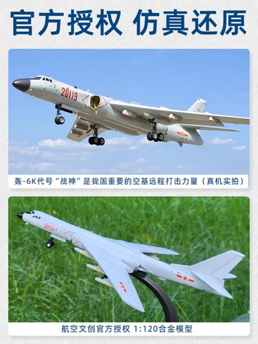 Xian H-6 War God Bomber 1:120 Military Aircraft Fighter Model Collection Figure - Picture 3 of 11