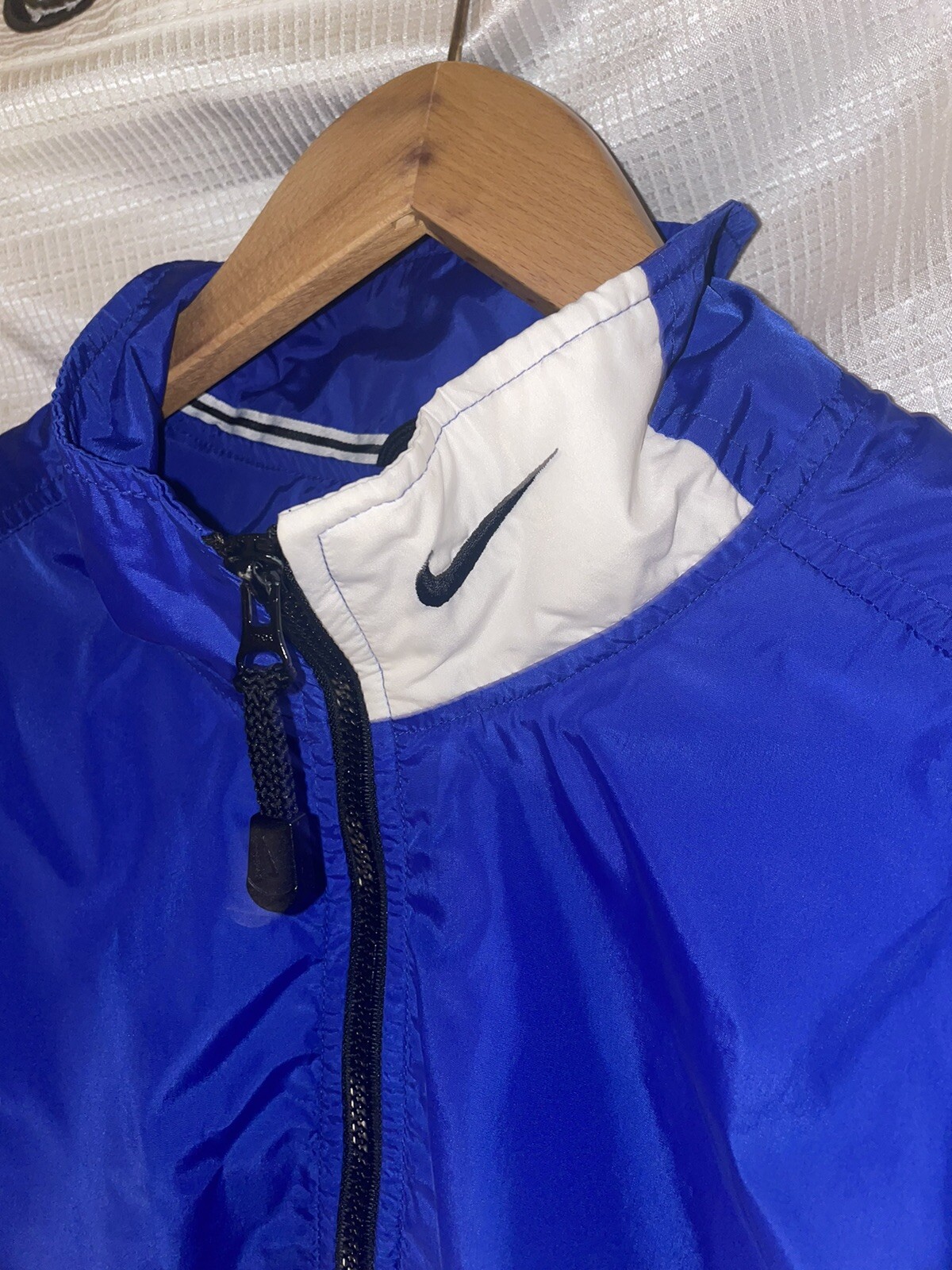 Vintage blue Nike windbreaker/jacket 90’s/y2k soccer … Gem