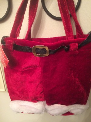 Ganz Santa Pants Double Wine Bottle Holder Santa Pants w/Belt for 2 Wines- NEW!