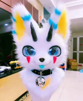 Fursuit Husky Fox Mascot (head) Halloween Party Fur Cosplay Gift 199#