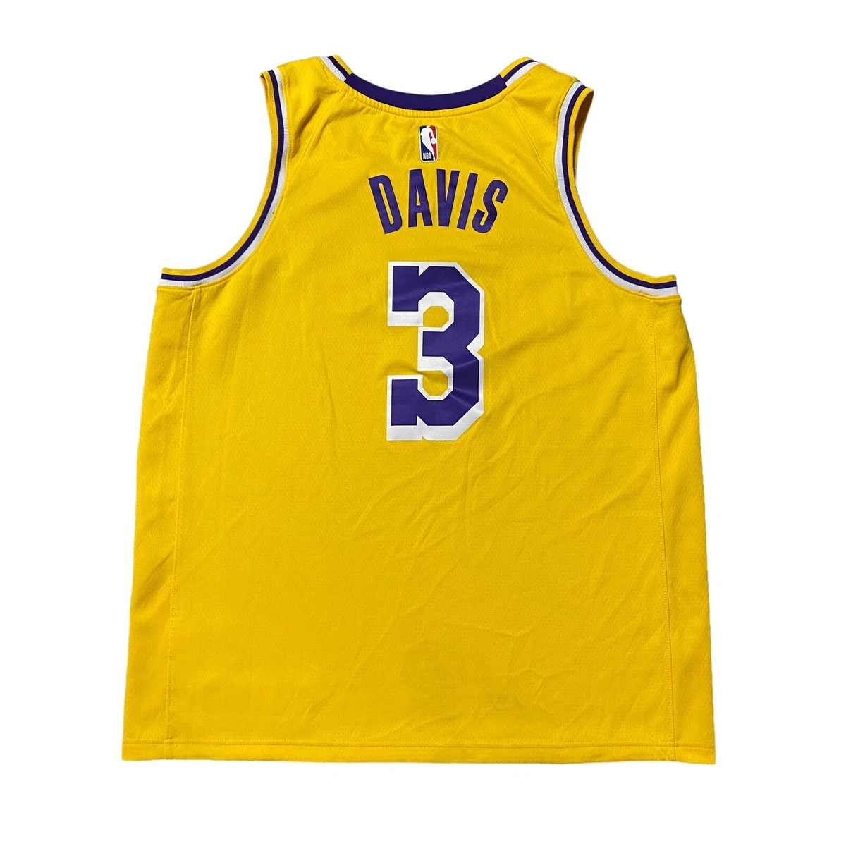 Los Angeles Lakers Anthony Davis #3 Nike Gold Swingman Jersey Size