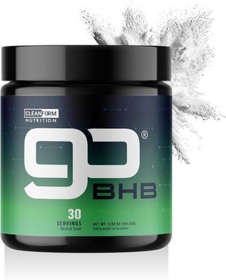 Go BHB Clean Energy Powder - Cellular Fuel with BHB Salts - Unflavored - 6.88 oz