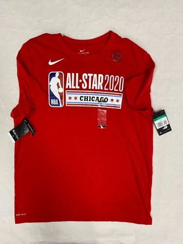 T-Shirt Nike NBA All-Star 2020 Chicago Dri-Fit Homme XL Rouge Officiel