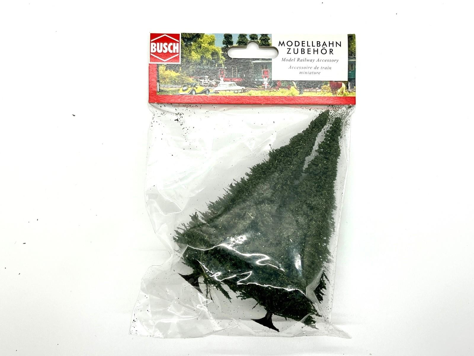 OO/HO gauge 2 X 135mm Fir Trees Busch 6106
