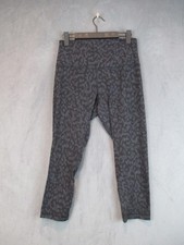 Lululemon Leggings Womens 4 Gray Camo Cropped Yoga Pants Gym Workout Running