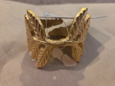 Hobby Lobby Gold Leaves Napkin Rings/Holders Spring Shop Set of 4 NWT 