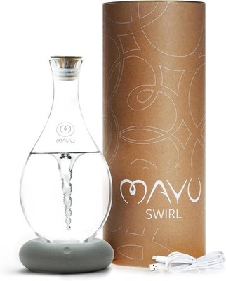 MAYU Swirl Structured Water Pitcher Innovative Vortex Technology + Glass Topper