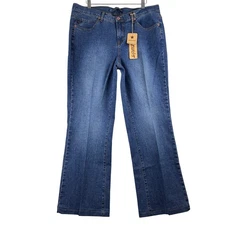 Jeanstar Mercury Low Rise Bootcut Stretch Jeans Womens 16W Y2K Office Fading NWT