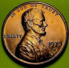 1975 D Lincoln Penny Rd Uncirculated