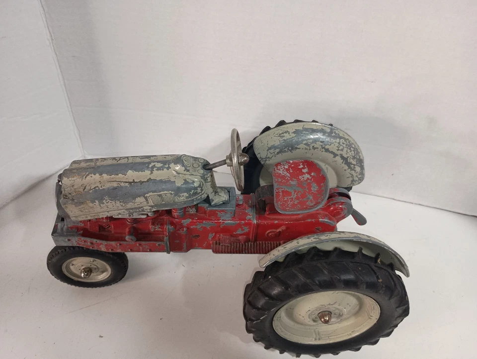 De colección Hubley Kiddie Juguete Tractor Hierro Fundido Diecast Rojo Gris EE. UU. - Juguete de Granja Foto 4 de 4