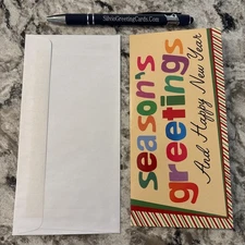 Season’s Greetings Happy Holidays Money Gift Card Holder Stockwell Greeting Card