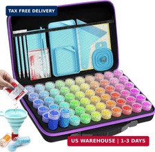 ARTDOT 60 Slots Storage Container for Diamond Art Kits for Adults, Portable Bead