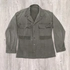Vintage WW2 US Military HBT Herringbone Fatigue Shirt Jacket Womens L *READ