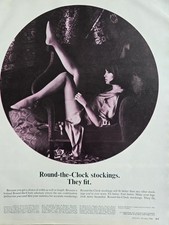 1964 Womens Round the Clock Stockings Hosiery Legs vintage fashion  ad 