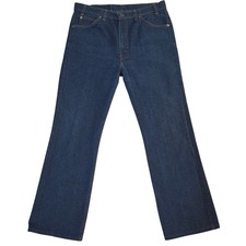 Vintage Levis 517 Orange Tab Jeans Mens 36x32 Dark Wash Bootcut Made in USA 90s