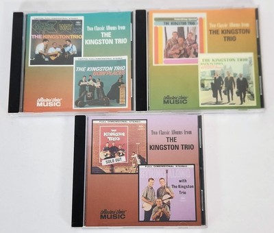 3 Kingston Trio 2 in 1 CD Lot Make Way Goin Places Back in Town Sold Out String