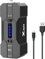 Xvive P1 48V/12V Portable Phantom Power Supply with Rechargeable Black