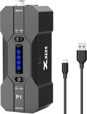 Xvive P1 48V/12V Portable Phantom Power Supply with Rechargeable Black 
