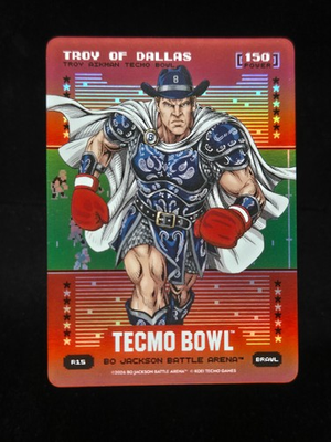 #ad #ad SP P150 Troy Aikman Bo Jackson Battle Arena Tecmo Bowl Troy of Dallas Red R15 $129.00