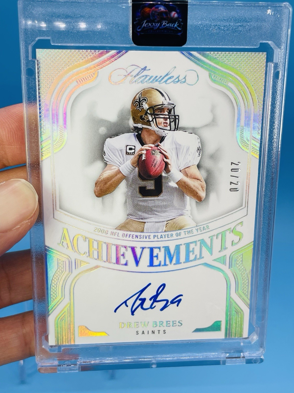2025 Flawless ~ DREW BREES ~ Achievements 💥 On Card AUTO #'d 20/20 BOOKEND! 🔥 view 12