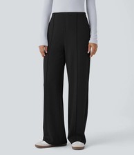 NWT Halara Flex  Mid High Waisted Pocket Work Pants Black M