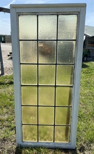 Antique Stained Glass Window, Architectural Obscure Glass, Rectangular Window F1