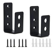 Heavy Duty Door Security Barricade Brackets- 2x4 Door Barricade - Home...